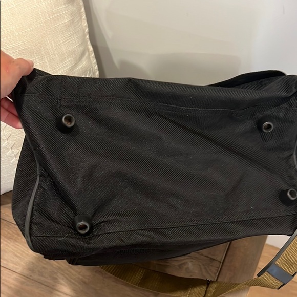 Chaps Black Duffel Bag with Tan Straps - Picture 5 of 8